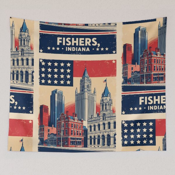 Item preview, Fishers Indiana 1950s USA Vintage Travel Tourism designed and sold by TravelersGems.
