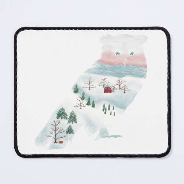 Item preview, Blueridge Owl in Snowy Sunset | White | Quiet Magic of Nature Winter Series designed and sold by Winooski Designs.