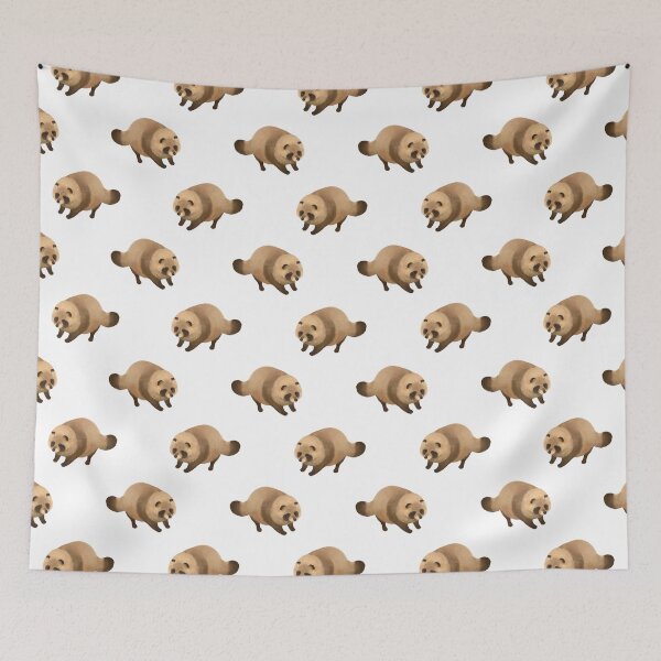 Item preview, Adorable Fluffy Raccoon Dog (pattern on white background) designed and sold by You Store.