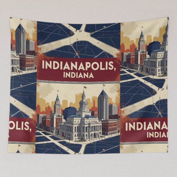 Item preview, Indianapolis Indiana 1950s USA Vintage Travel Tourism designed and sold by TravelersGems.