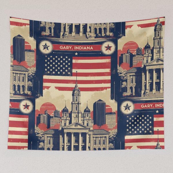 Item preview, Gary Indiana 1950s USA Vintage Travel Tourism designed and sold by TravelersGems.
