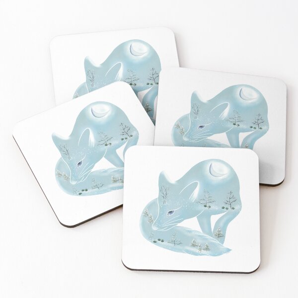 Item preview, Snowy Winter Fox | Ice Blue | Quiet Magic of Nature Winter Series designed and sold by Winooski Designs.