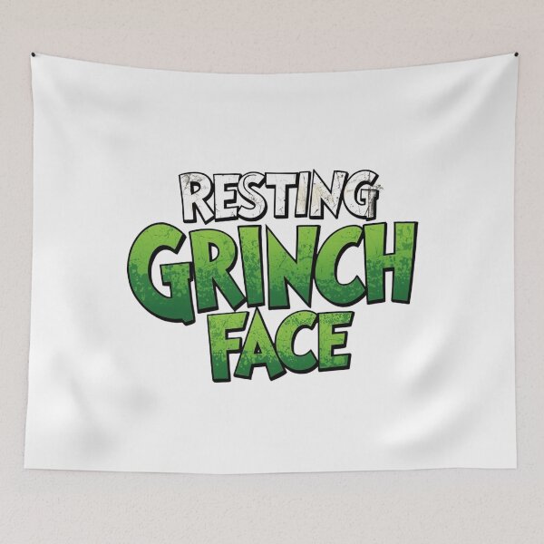 Item preview, Funny Holiday Quote Green and White Grinch Slogan designed and sold by Vallentinez.
