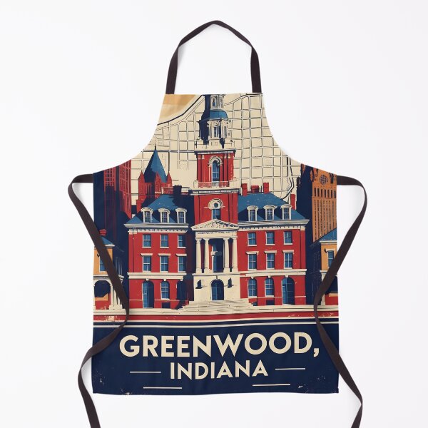 Item preview, Greenwood Indiana 1950s USA Vintage Travel Tourism designed and sold by TravelersGems.