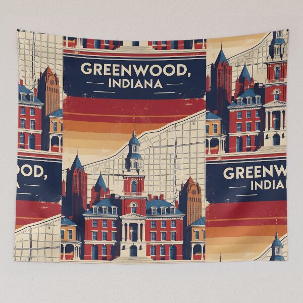 Item preview, Greenwood Indiana 1950s USA Vintage Travel Tourism designed and sold by TravelersGems.