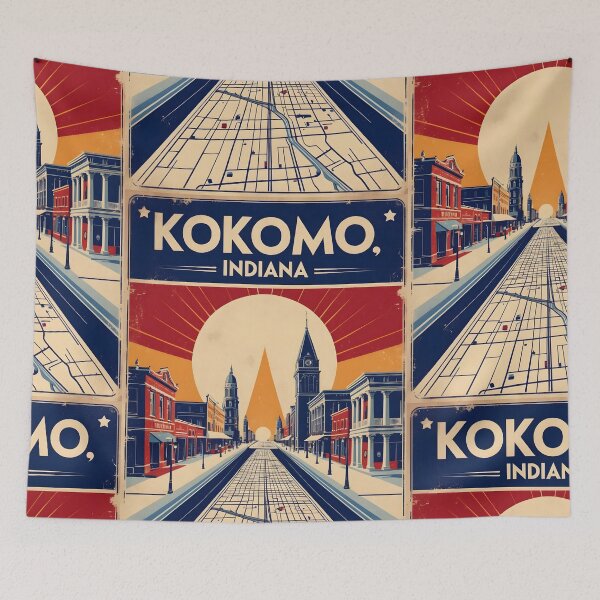 Item preview, Kokomo Indiana 1950s USA Vintage Travel Tourism designed and sold by TravelersGems.