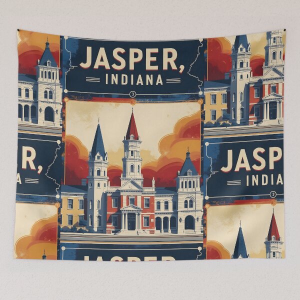 Item preview, Jasper Indiana 1950s USA Vintage Travel Tourism designed and sold by TravelersGems.