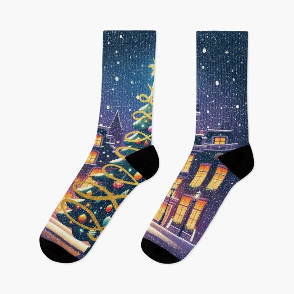 Item preview, Magical Amsterdam in the Snow – Dutch Christmas City Scene with Canals and Tree Lights designed and sold by Sugar Wisdom .