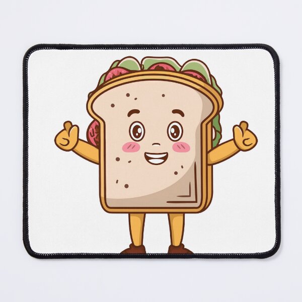 Item preview, Sandwich Guy Running — Cute Food Mascot Sticker | Kawaii Fast Snack Character designed and sold by zevorgue.