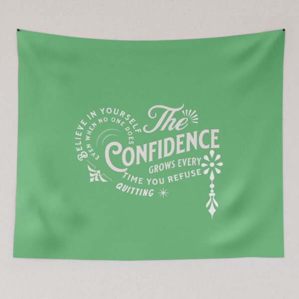 Item preview, Confidence Grows Every Time You Refuse Quitting – Motivational Quote Design designed and sold by Ditstyle.