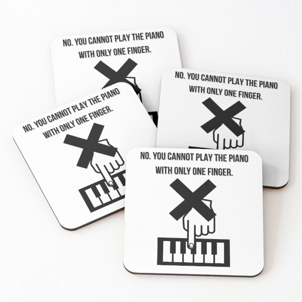 Item preview, Funny Music Teacher T-Shirt - 'Cannot Play with One Finger' - Sarcastic Piano Lesson Humour designed and sold by INWESTOR88.