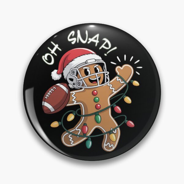 Item preview,  Funny Gingerbread Man Xmas Holiday Oh Snap Gingerbreadman Christmas Football designed and sold by ZACK ART.