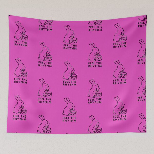 Item preview, Feel the Rhythm – Drumming Rabbit Line Art designed and sold by Dogandesighn.