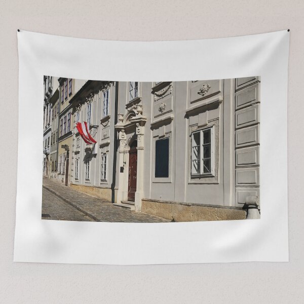 Item preview, Street with cobblestone road and old buildings in 1st district, Vienna, Austria  designed and sold by goceris.