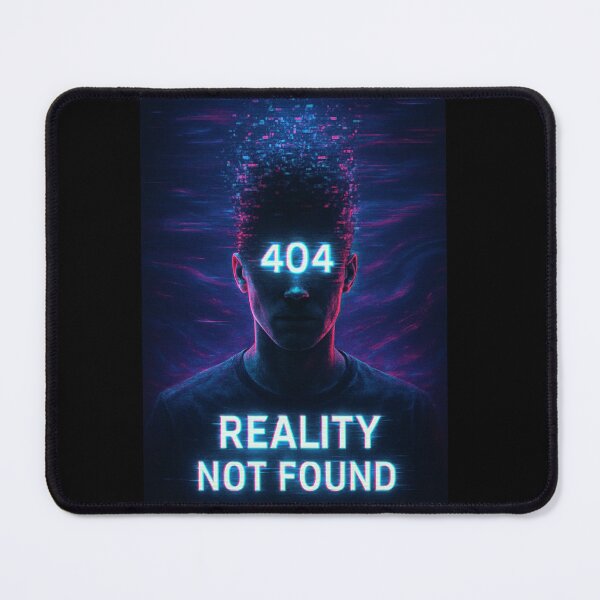 Item preview, 404 REALITY NOT FOUND – Glitch Art Cyberpunk Design designed and sold by Blackdragon1661- original.