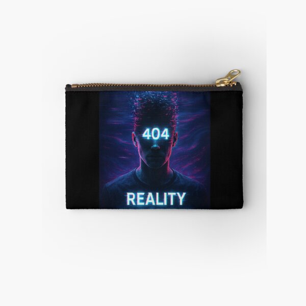Item preview, 404 REALITY NOT FOUND – Glitch Art Cyberpunk Design designed and sold by Blackdragon1661- original.