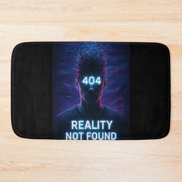 Item preview, 404 REALITY NOT FOUND – Glitch Art Cyberpunk Design designed and sold by Blackdragon1661- original.