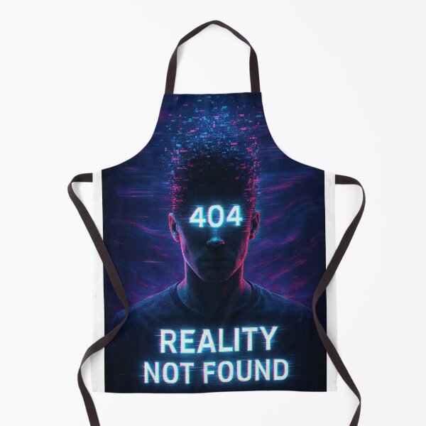 Item preview, 404 REALITY NOT FOUND – Glitch Art Cyberpunk Design designed and sold by Blackdragon1661- original.