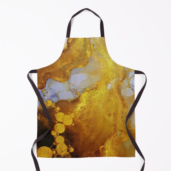Item preview, Klimt light alcohol ink with gold oil streaks, backlit, graphic art graffiti illustration picture, yellow gold glitter designed and sold by gulka8.