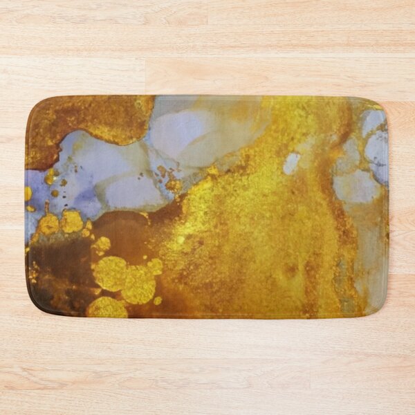 Item preview, Klimt light alcohol ink with gold oil streaks, backlit, graphic art graffiti illustration picture, yellow gold glitter designed and sold by gulka8.