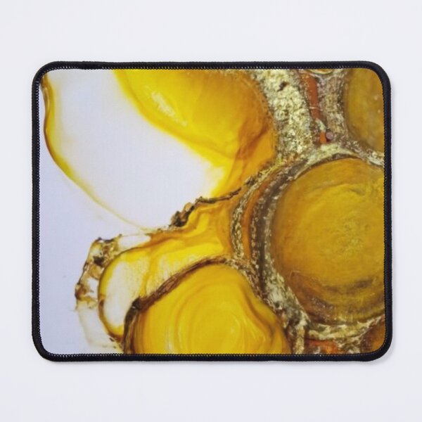Item preview, Klimt light alcohol ink with gold oil streaks, backlit, graphic art graffiti illustration picture, yellow gold glitter designed and sold by gulka8.