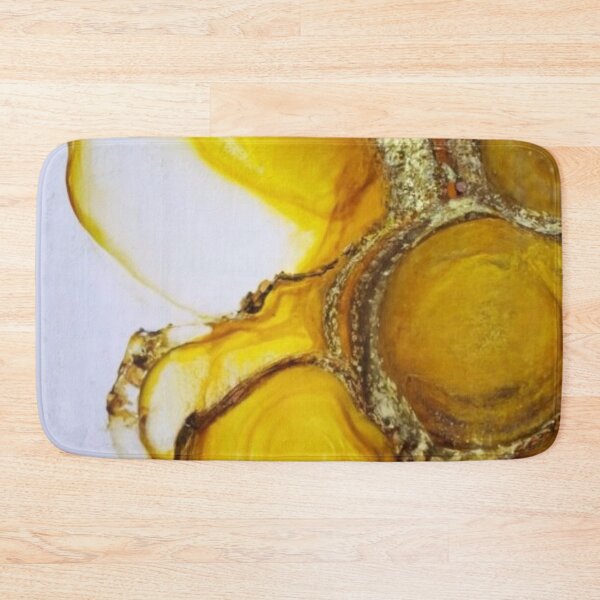 Item preview, Klimt light alcohol ink with gold oil streaks, backlit, graphic art graffiti illustration picture, yellow gold glitter designed and sold by gulka8.