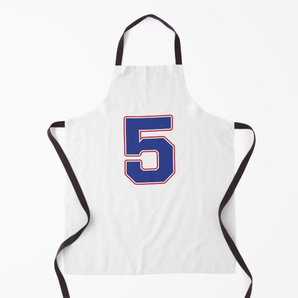 Item preview, Jersey Number 5 / Player Shirt Number Five (Blue with Red Outline) designed and sold by STUDIO-72.