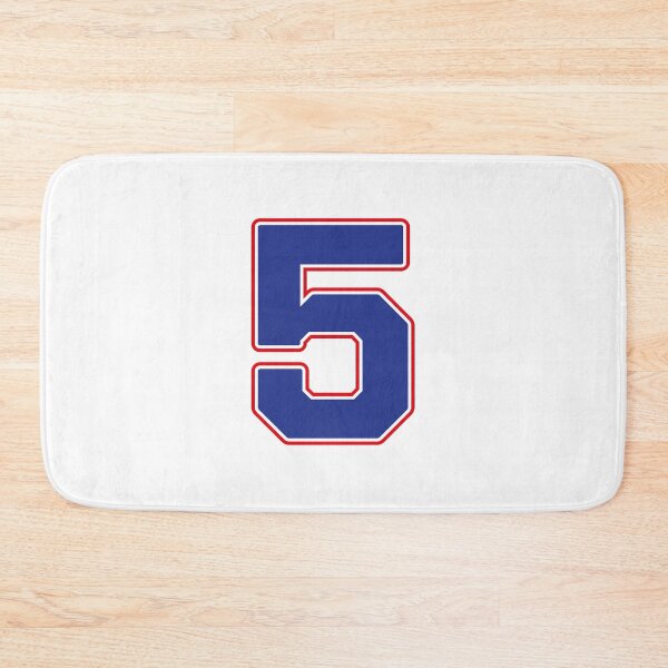 Item preview, Jersey Number 5 / Player Shirt Number Five (Blue with Red Outline) designed and sold by STUDIO-72.
