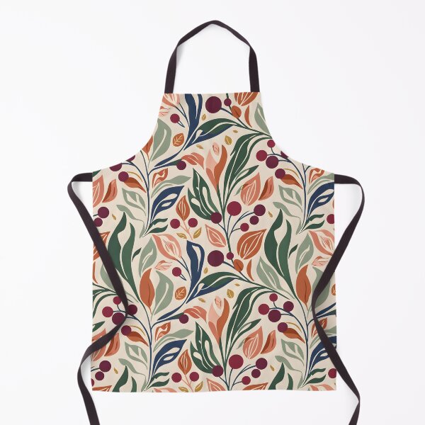 Item preview, Autumn leaves and berries - modern seamless design designed and sold by HolmeProud.