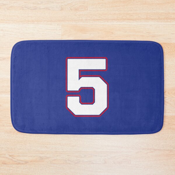 Item preview, Jersey Number 5 / Player Shirt Number Five (White with Red Outline) designed and sold by STUDIO-72.