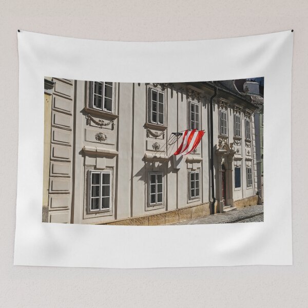 Item preview, Old building with austrian flag on wall in 1st district , Vienna  designed and sold by goceris.