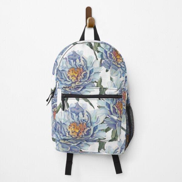 Item preview, logo graphic graffiti floral picture illustration, blue peony pattern, watercolor, designed and sold by gulka8.