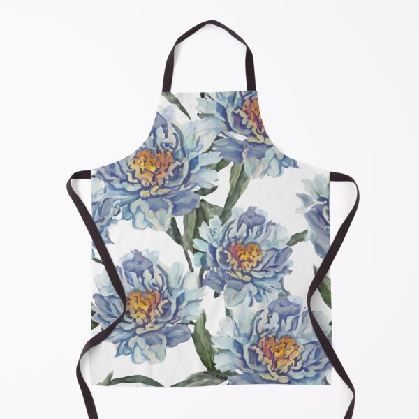 Item preview, logo graphic graffiti floral picture illustration, blue peony pattern, watercolor, designed and sold by gulka8.
