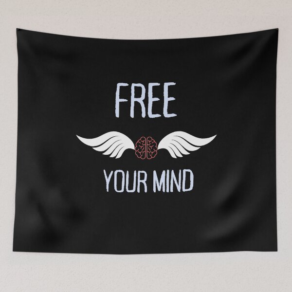 Item preview, Free Your Mind – Minimalist Motivational Quote Design designed and sold by CielaNoir.