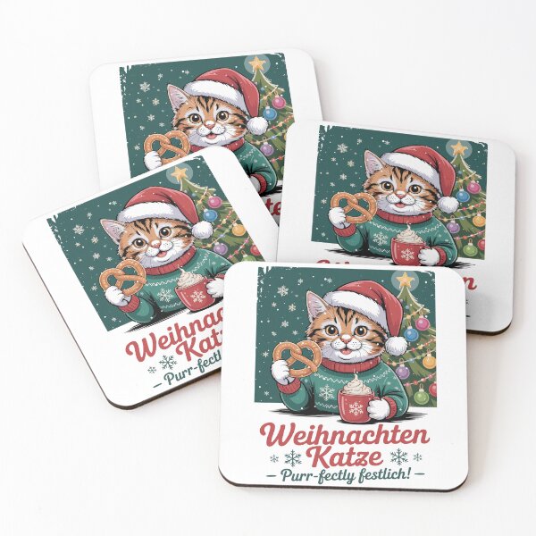 Item preview, Weihnachten Katze - Christmas Cat designed and sold by JessArty ⭐⭐⭐⭐⭐.