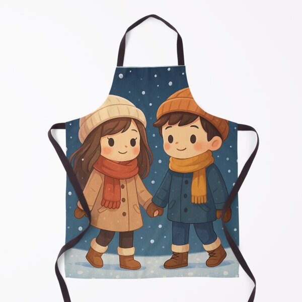 Item preview, Cute Winter Couple Holding Hands designed and sold by Sadia Jannat.