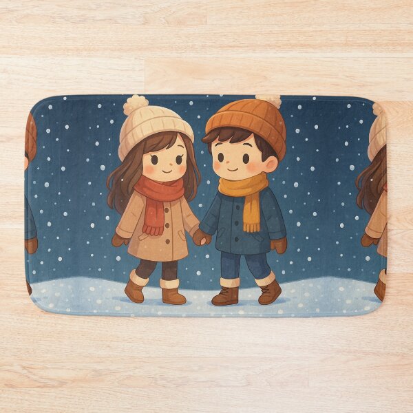 Item preview, Cute Winter Couple Holding Hands designed and sold by Sadia  Jannat.