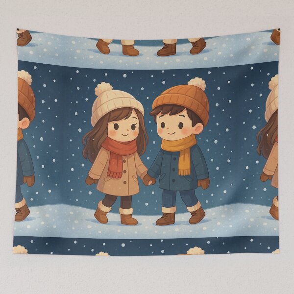 Item preview, Cute Winter Couple Holding Hands designed and sold by Sadia  Jannat.