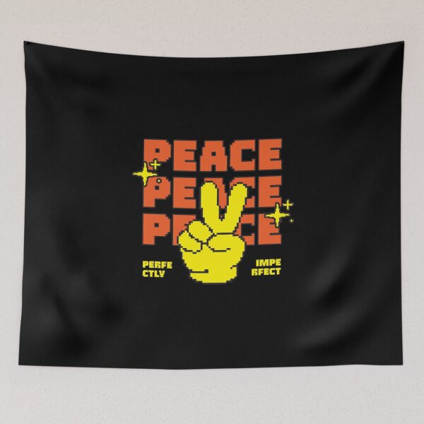 Item preview, Peace Pixel Retro Positive Vibes designed and sold by Oniyasha.