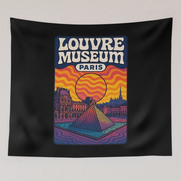 Item preview, Louvre Museum Paris Trippy Travel designed and sold by TomFrontierArt.