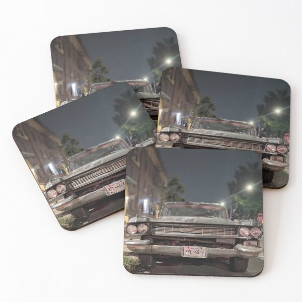 Item preview, Classic Car New York Street Nighttime designed and sold by ErtsDeals.