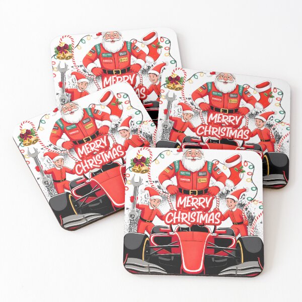 Item preview, Santa’s Pit Stop Crew – Funny Christmas Racing Car Cartoon | Motorsport Holiday designed and sold by DK-ONE.