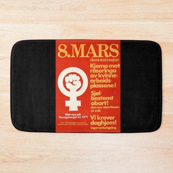 Item preview, Bold Feminist Protest Poster | March 8 Women's Day Art | Norway Activism | Red-Orange & Yellow Design | Feminism  Resistance designed and sold by artofuniverse.