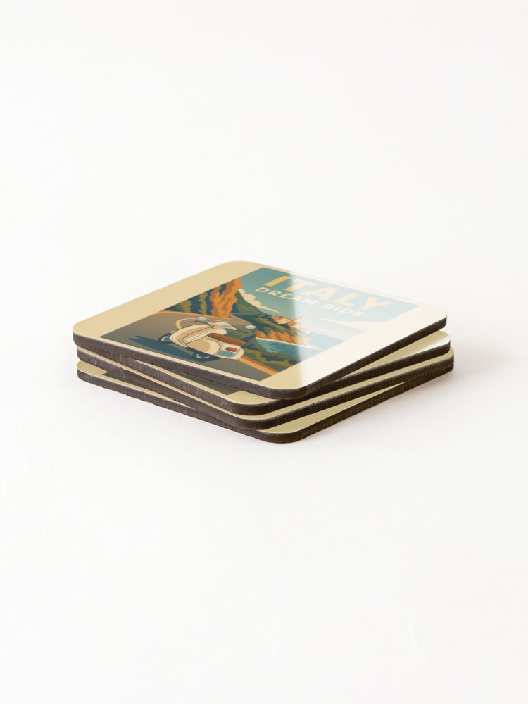 Thumbnail 4 of 5, Coasters (Set of 4), Italy Dream Ride designed and sold by DesignShopAD.