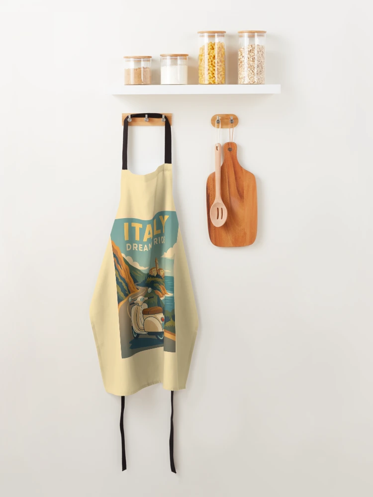 Thumbnail 4 of 6, Apron, Italy Dream Ride designed and sold by DesignShopAD.