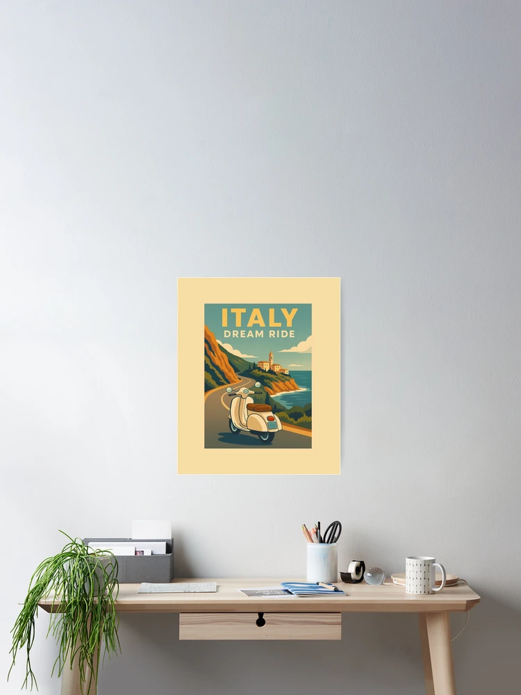 Thumbnail 2 of 3, Poster, Italy Dream Ride designed and sold by DesignShopAD.