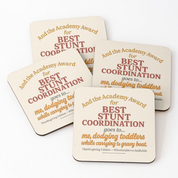 Item preview, Academy Award – Thanksgiving Edition – BEST STUNT COORDINATION - V2 designed and sold by WheelieGdArt.