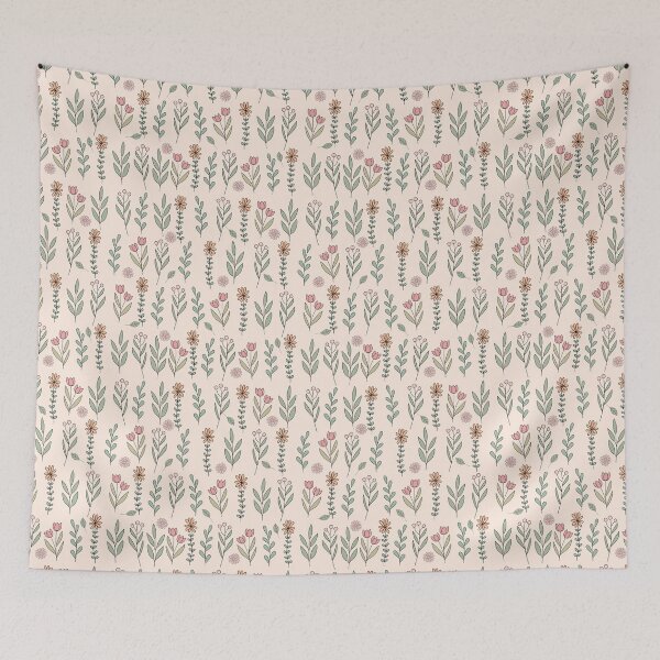 Item preview, Hand drawn minimalist seamless floral  designed and sold by Lovingly-Mayd.