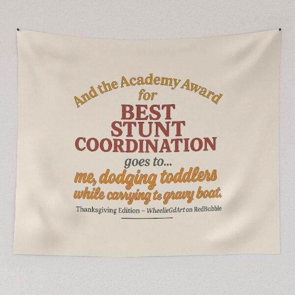 Item preview, Academy Award – Thanksgiving Edition – BEST STUNT COORDINATION - V2 designed and sold by WheelieGdArt.