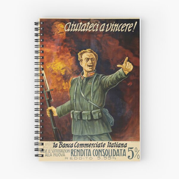Item preview, Vintage Italian WWI Propaganda Poster | Soldier Art Print | Fiery Colors & Nationalism | Support the War Effort | History designed and sold by artofuniverse.